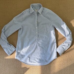 JCREW Oxford stripe classic popover, XXS